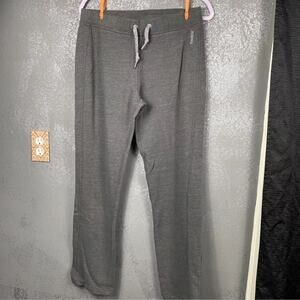 reebok charcoal gray cotton blend drawstring athletic pants. size medium.